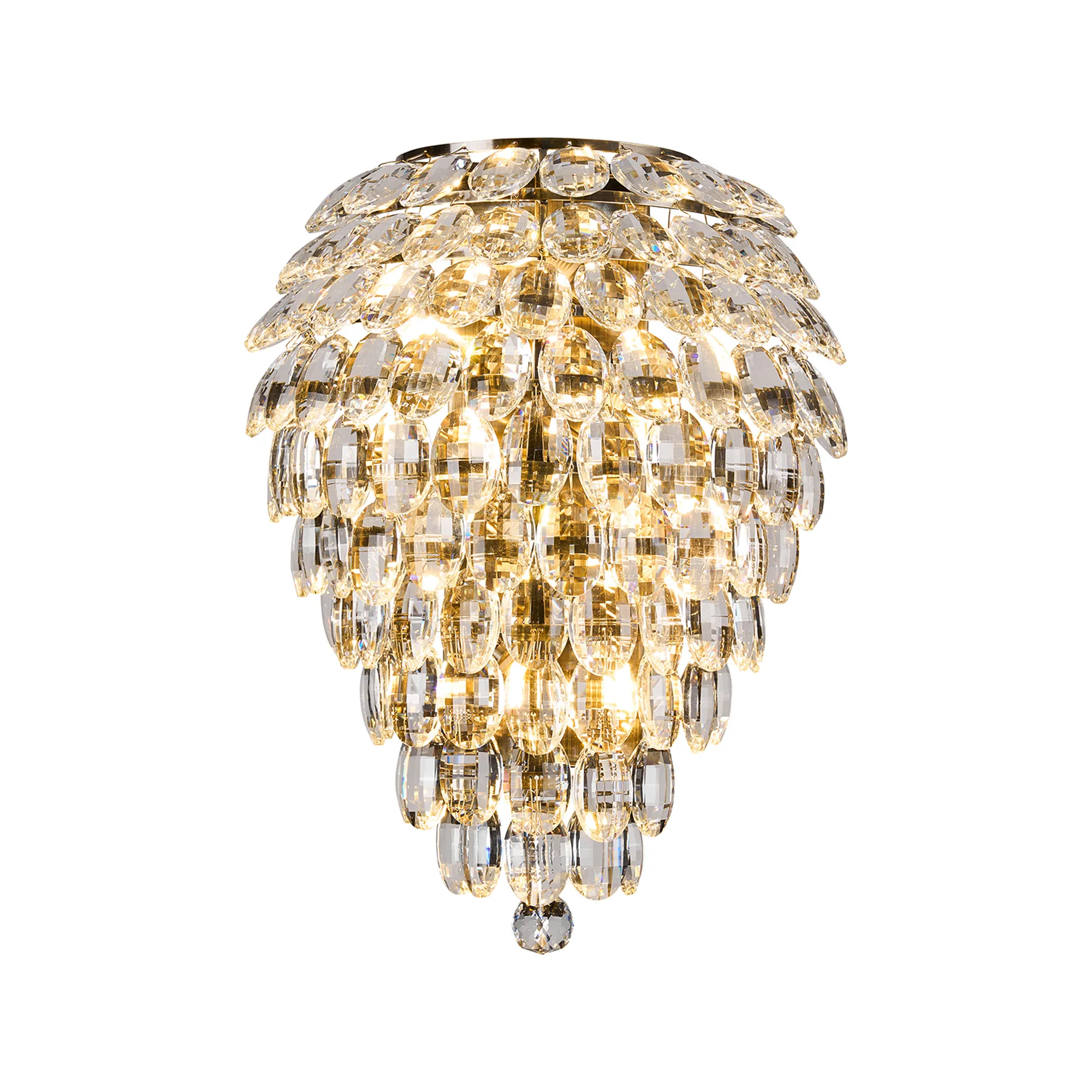 Coniston Crystal Wall Lights Diyas Flush Crystal Wall Lights